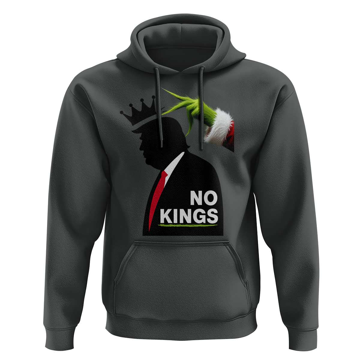 Funny Christmas No Kings in America Hoodie - Wonder Print Shop