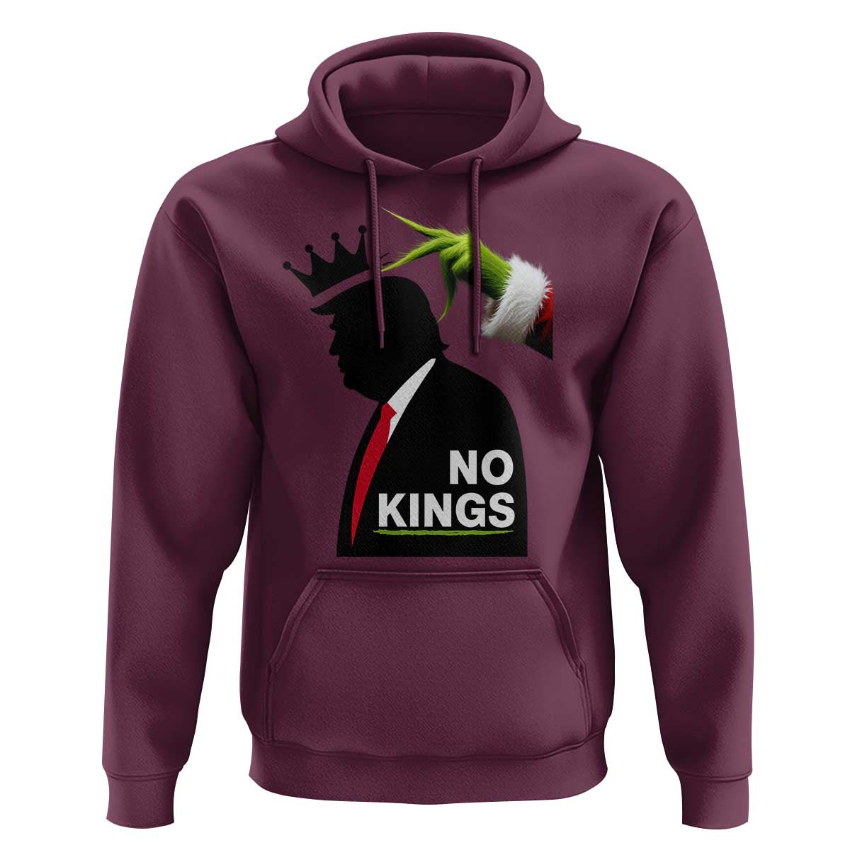 Funny Christmas No Kings in America Hoodie - Wonder Print Shop