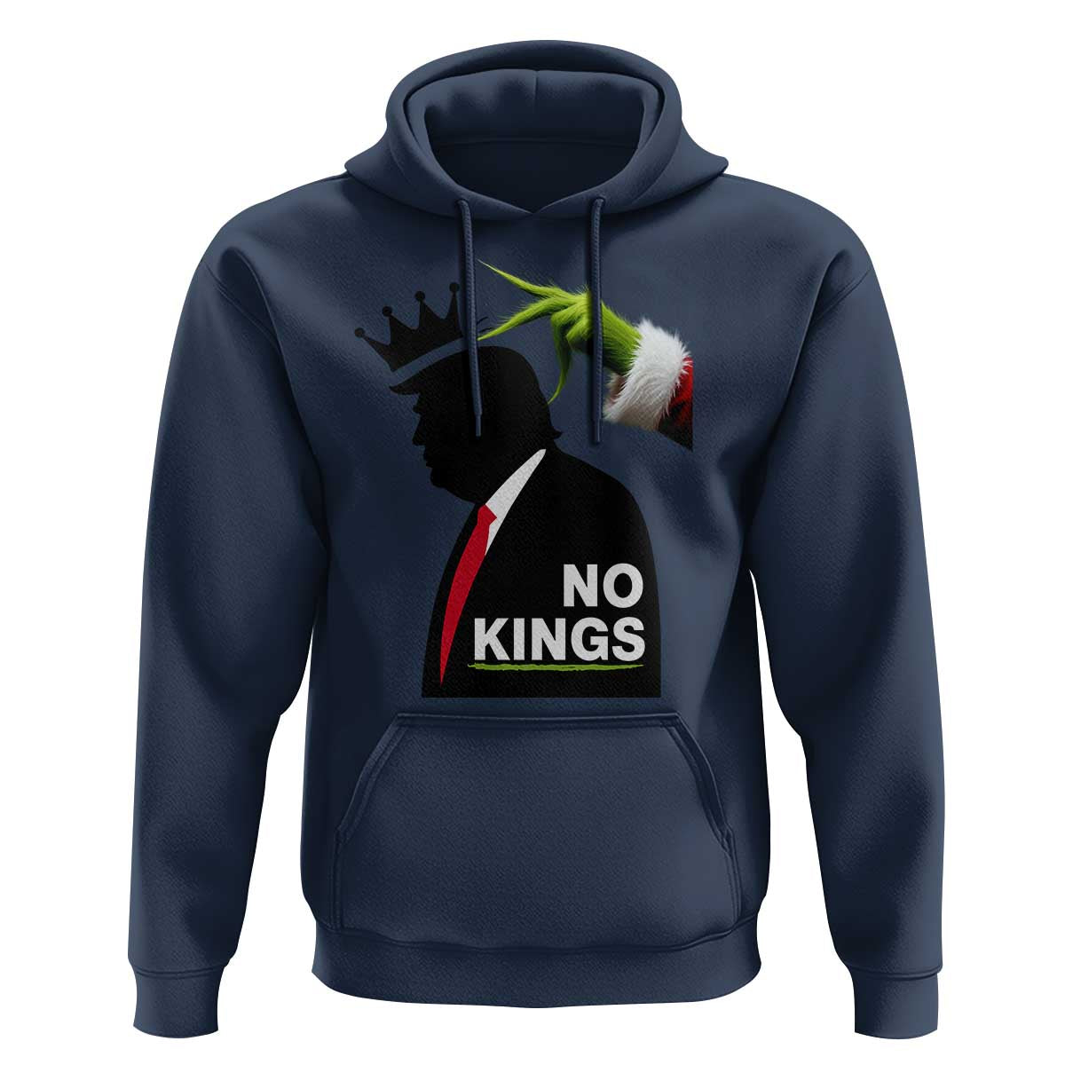 Funny Christmas No Kings in America Hoodie - Wonder Print Shop