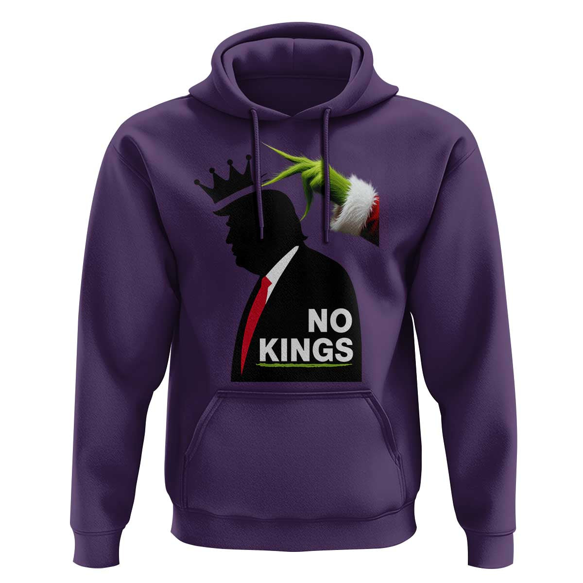Funny Christmas No Kings in America Hoodie - Wonder Print Shop