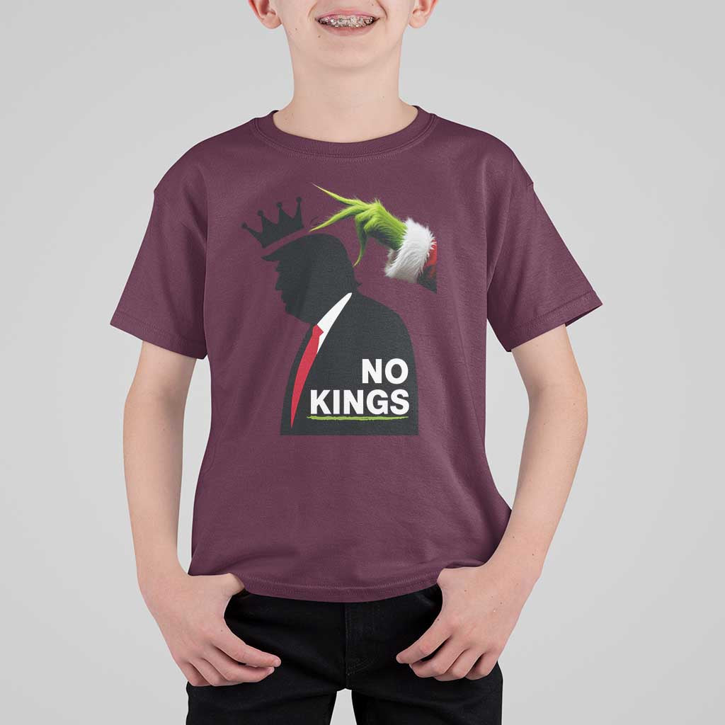 Funny Christmas No Kings in America T Shirt For Kid - Wonder Print Shop