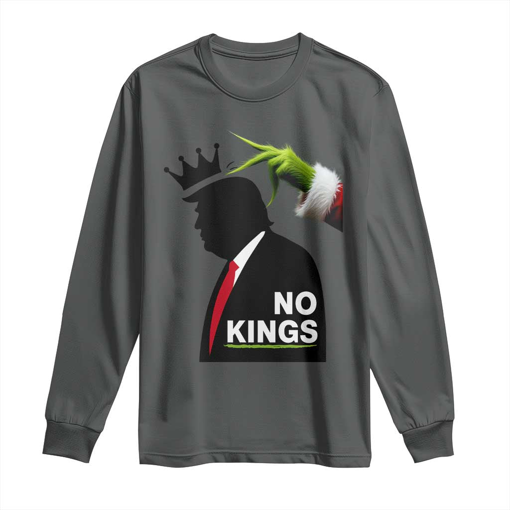 Funny Christmas No Kings in America Long Sleeve Shirt - Wonder Print Shop