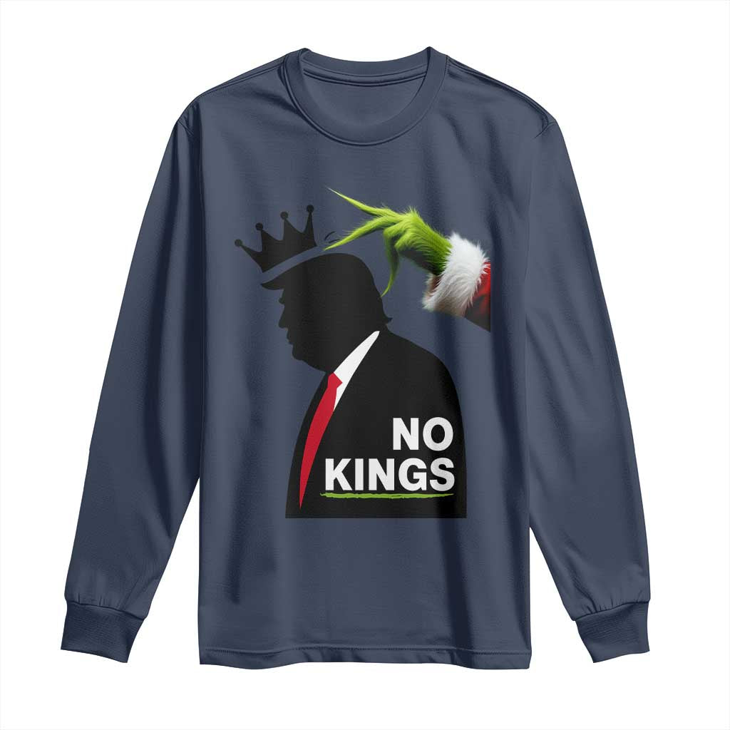 Funny Christmas No Kings in America Long Sleeve Shirt - Wonder Print Shop