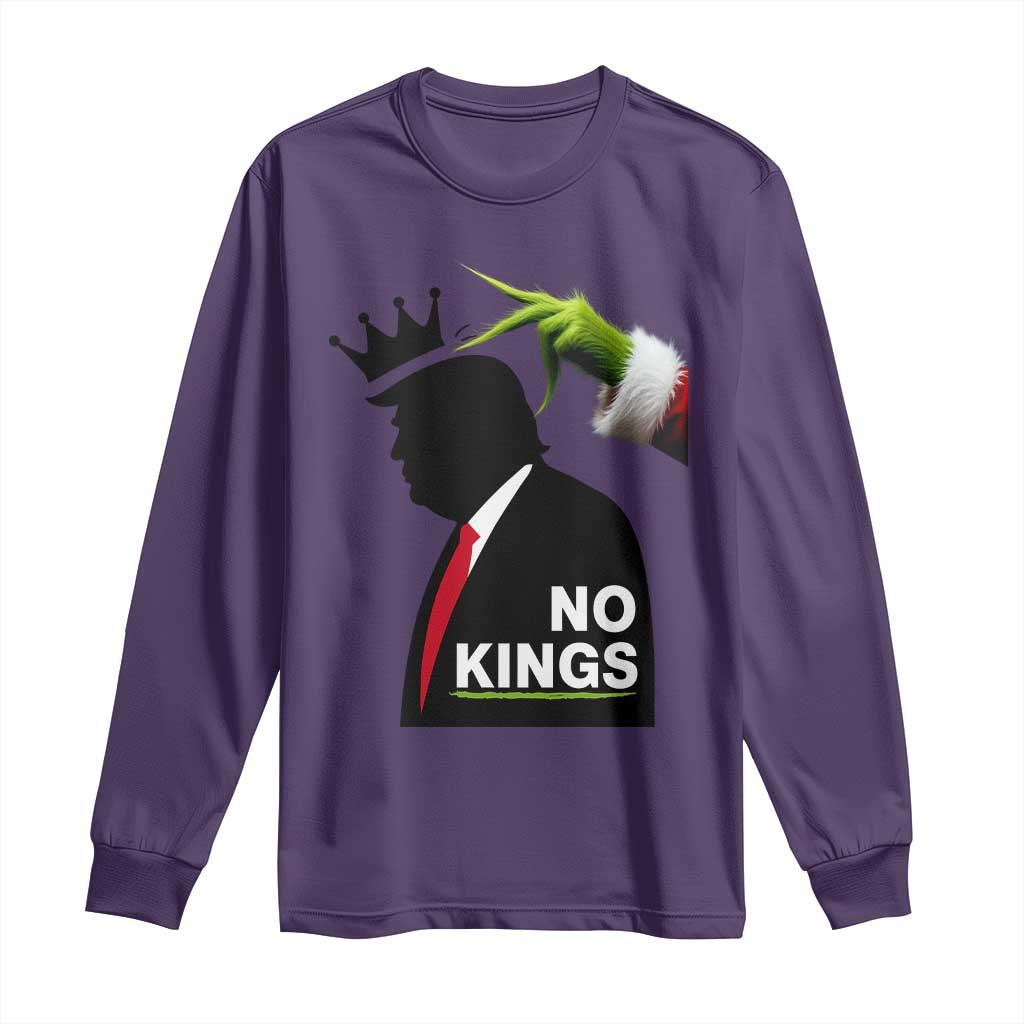 Funny Christmas No Kings in America Long Sleeve Shirt - Wonder Print Shop