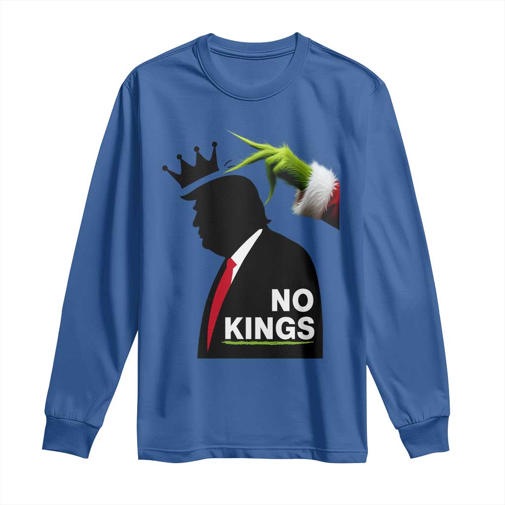 Funny Christmas No Kings in America Long Sleeve Shirt - Wonder Print Shop