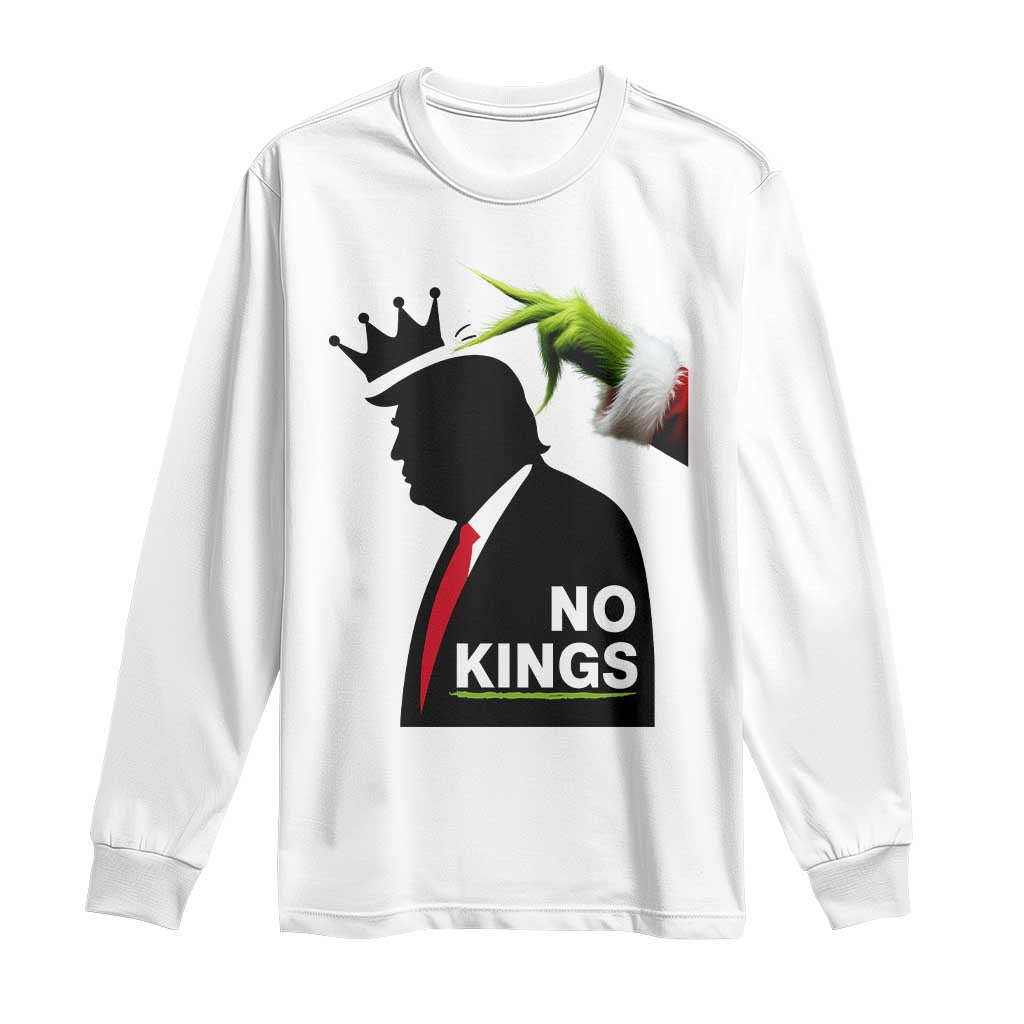 Funny Christmas No Kings in America Long Sleeve Shirt TS10