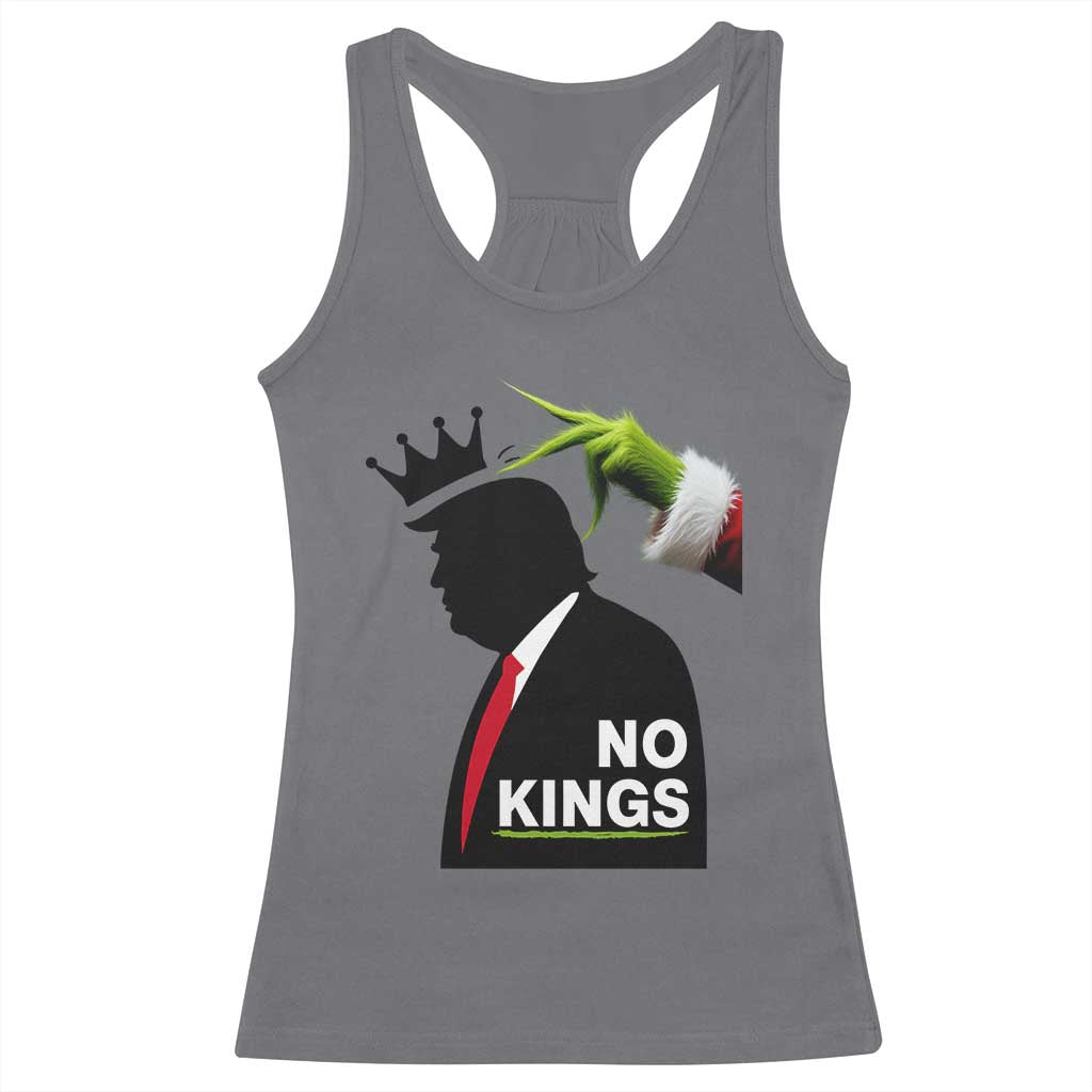 Funny Christmas No Kings in America Racerback Tank Top - Wonder Print Shop