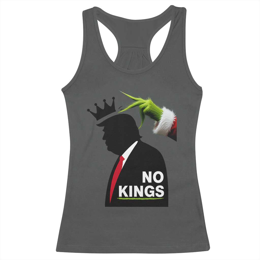 Funny Christmas No Kings in America Racerback Tank Top - Wonder Print Shop