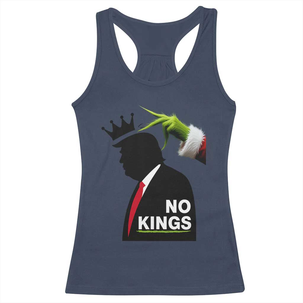 Funny Christmas No Kings in America Racerback Tank Top - Wonder Print Shop