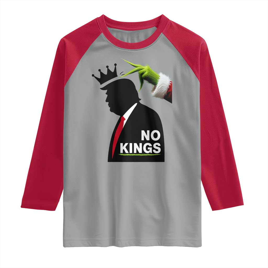 Funny Christmas No Kings in America Raglan Shirt - Wonder Print Shop