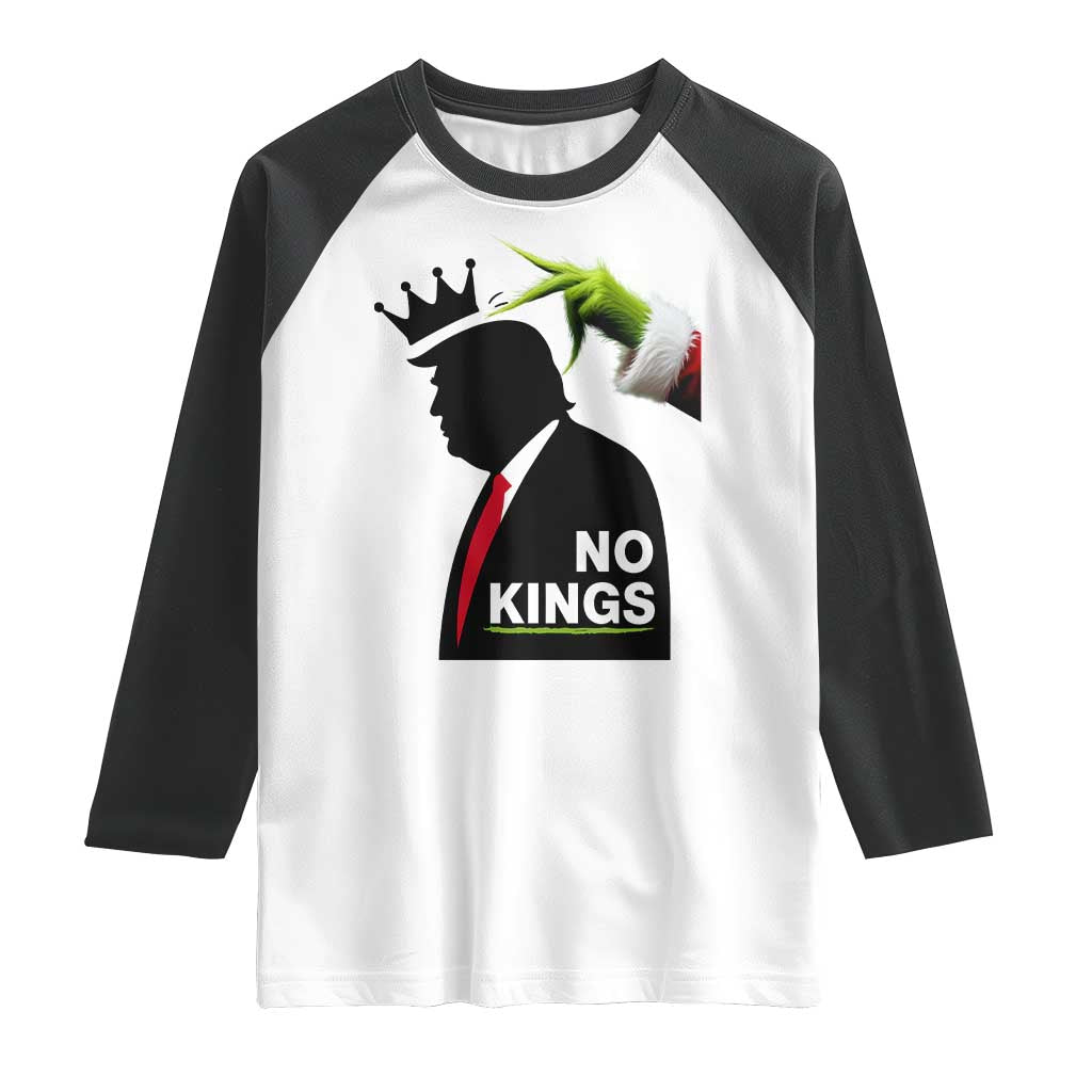 Funny Christmas No Kings in America Raglan Shirt TS10