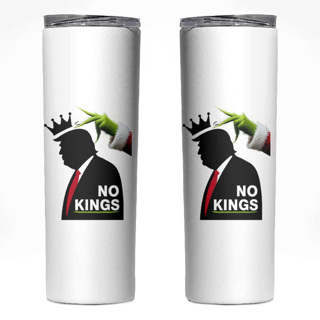 Funny Christmas No Kings in America Skinny Tumbler - Wonder Print Shop