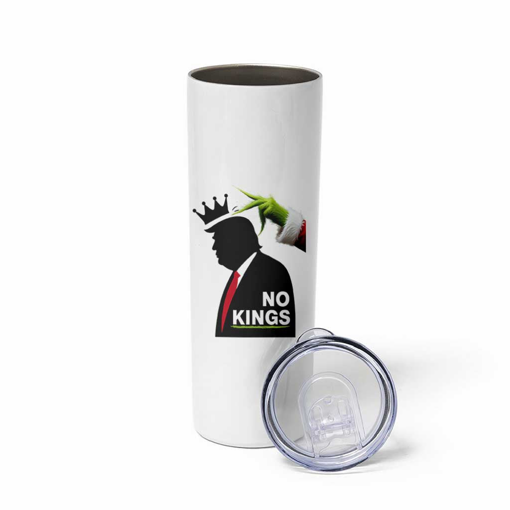 Funny Christmas No Kings in America Skinny Tumbler - Wonder Print Shop