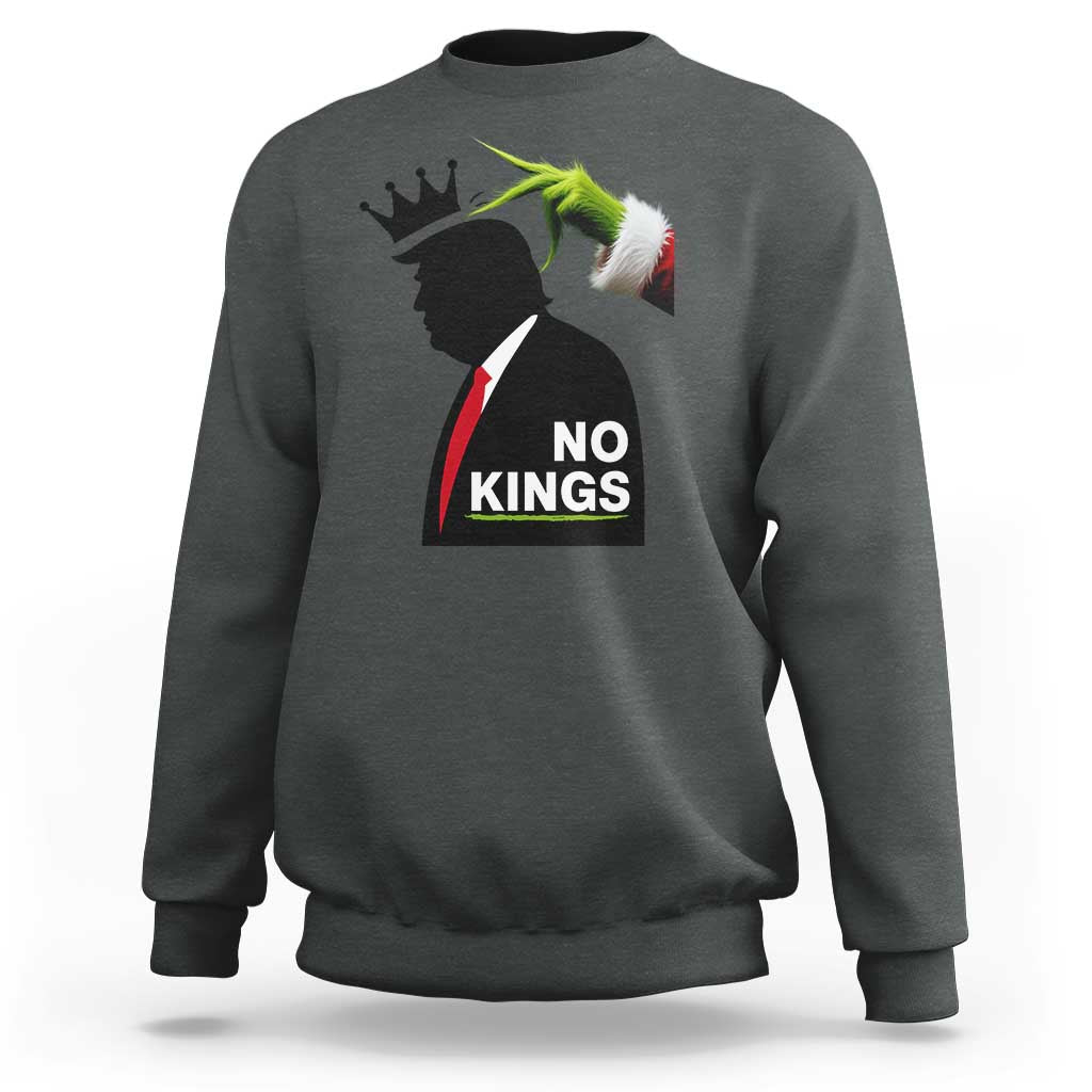 Funny Christmas No Kings in America Sweatshirt - Wonder Print Shop