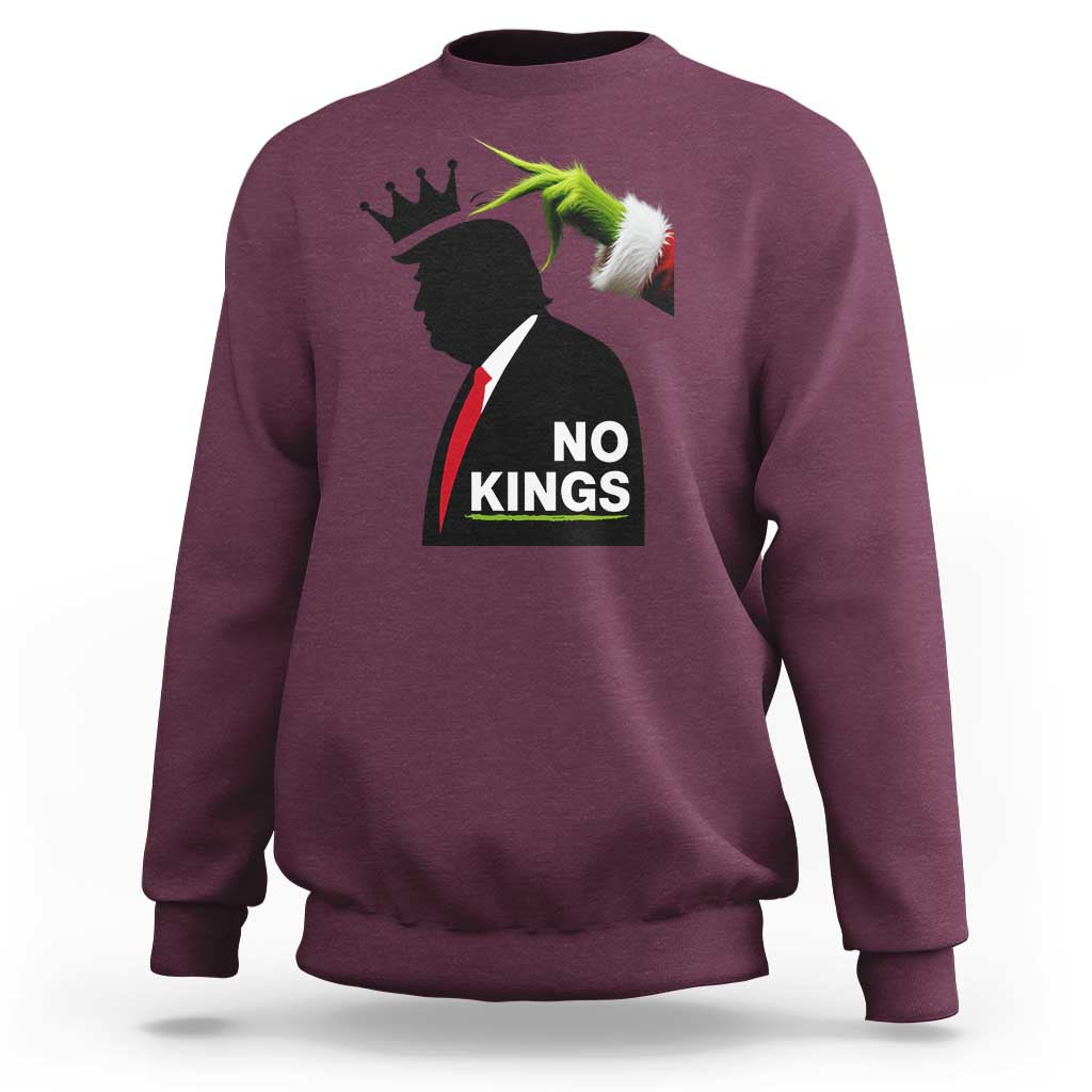 Funny Christmas No Kings in America Sweatshirt - Wonder Print Shop