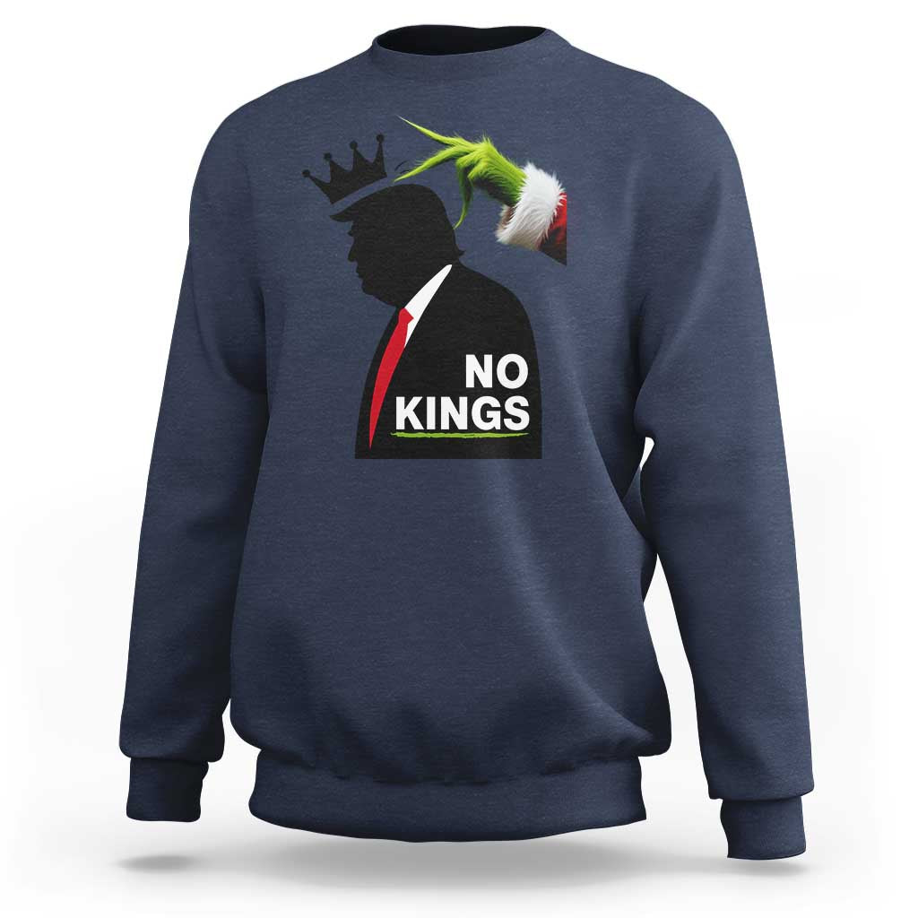 Funny Christmas No Kings in America Sweatshirt - Wonder Print Shop