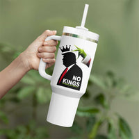 Funny Christmas No Kings in America Tumbler With Handle - Wonder Print Shop