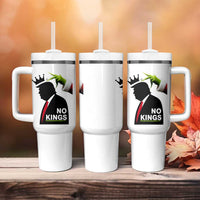 Funny Christmas No Kings in America Tumbler With Handle - Wonder Print Shop