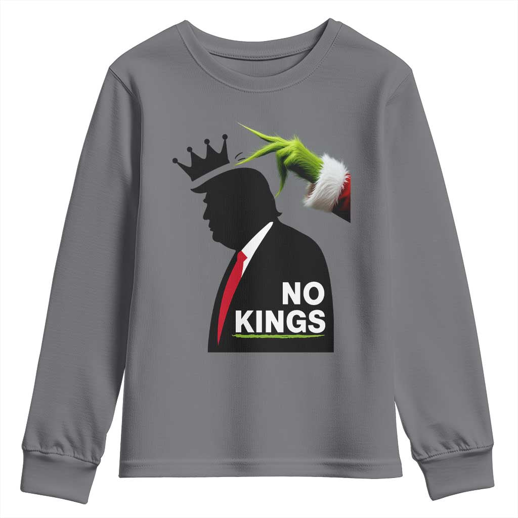 Funny Christmas No Kings in America Youth Sweatshirt - Wonder Print Shop