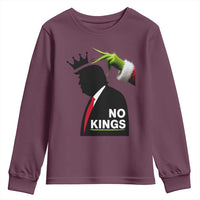 Funny Christmas No Kings in America Youth Sweatshirt - Wonder Print Shop