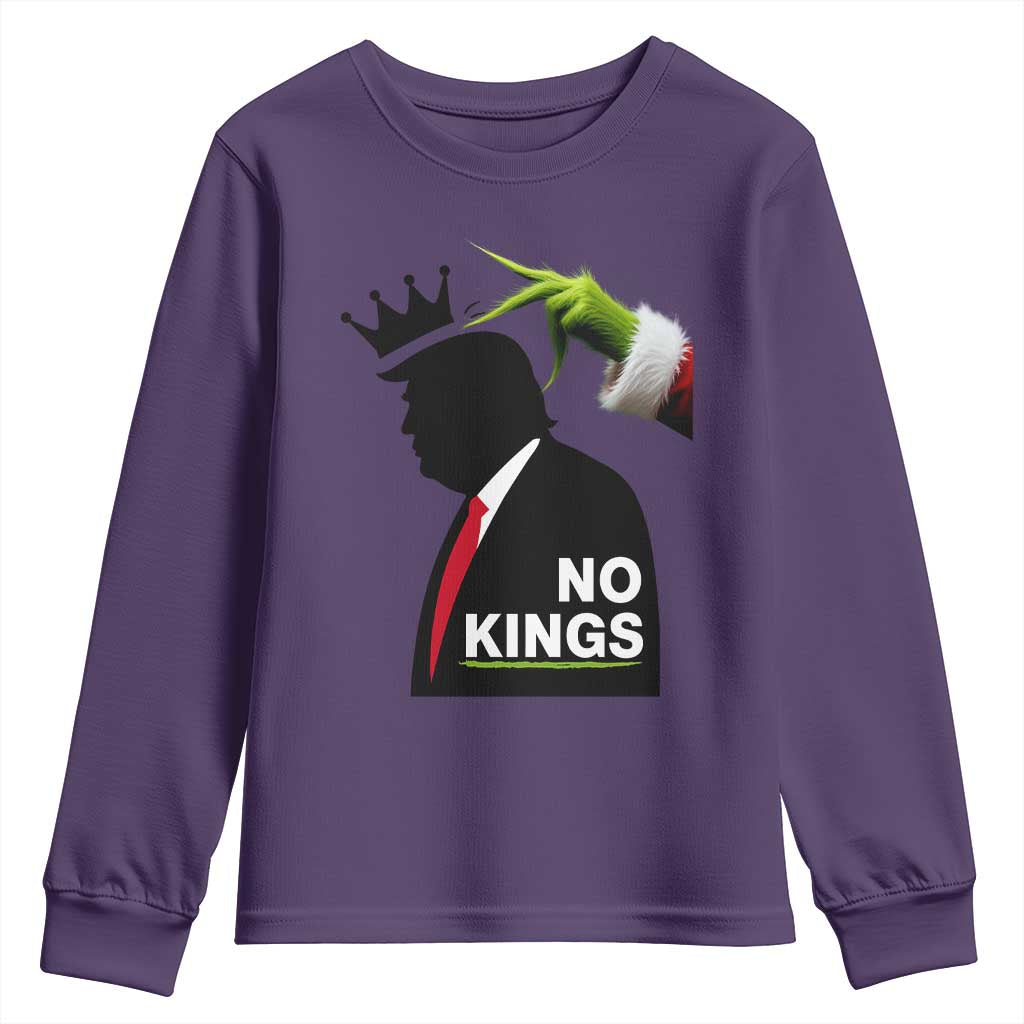 Funny Christmas No Kings in America Youth Sweatshirt - Wonder Print Shop