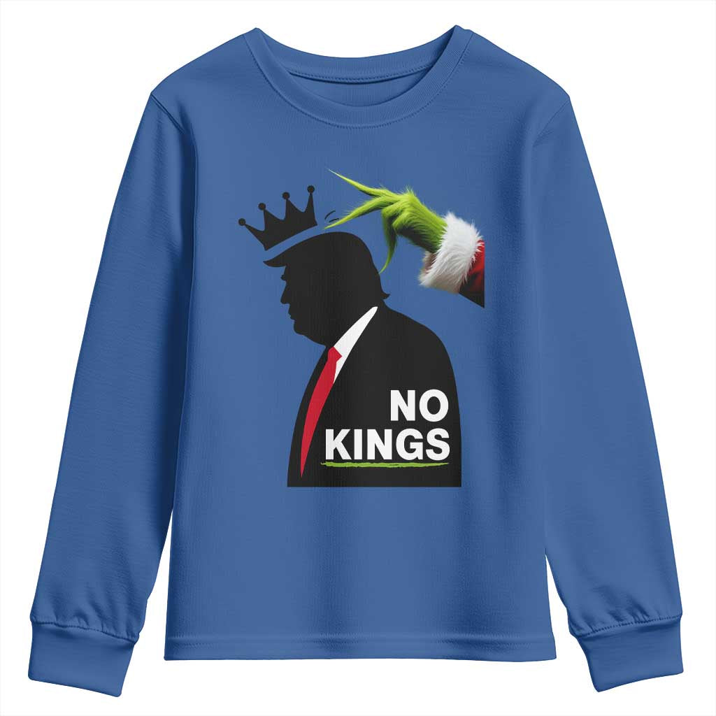 Funny Christmas No Kings in America Youth Sweatshirt - Wonder Print Shop