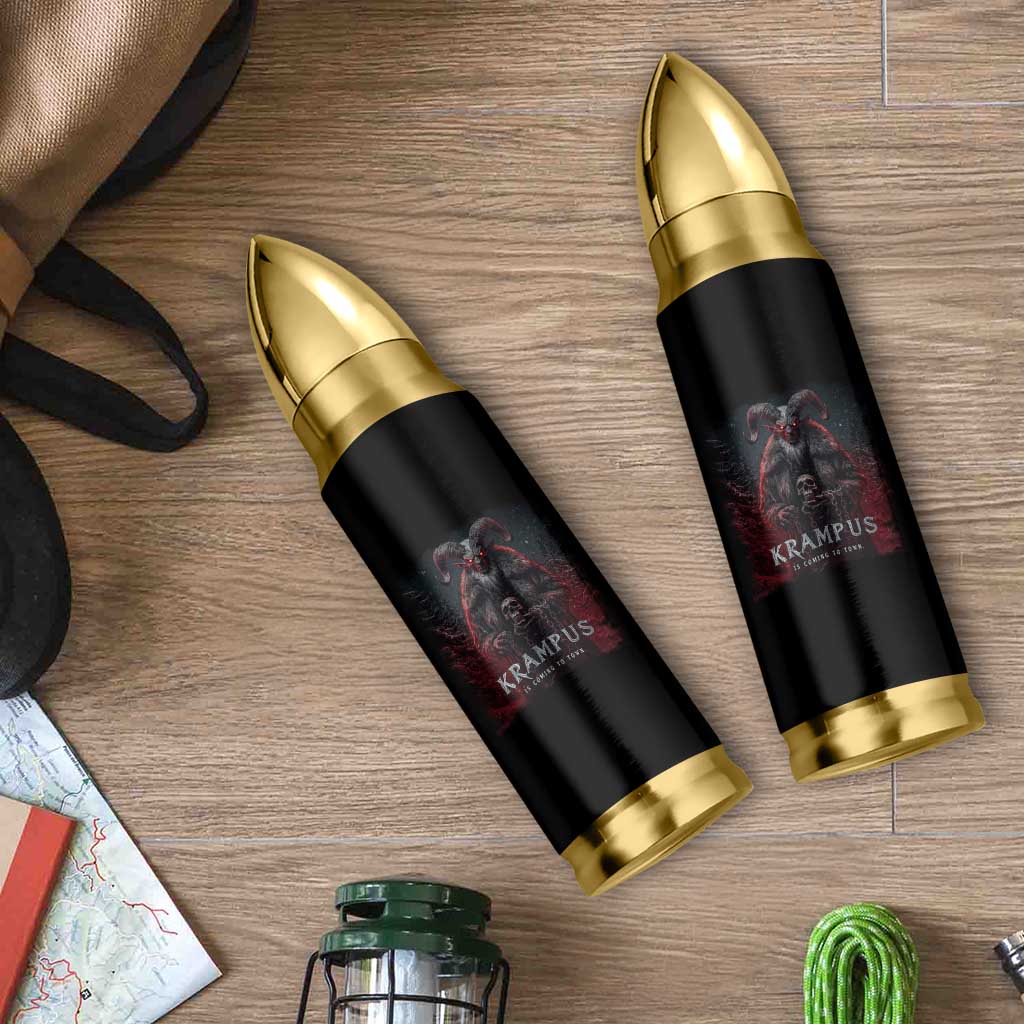 Krampus Is Coming To Town Bullet Tumbler Gothic Dark Xmas Gift Horror Holiday - Wonder Print Shop