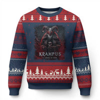 Krampus Is Coming To Town Ugly Christmas Sweater Gothic Dark Xmas Gift Horror Holiday - Wonder Print Shop