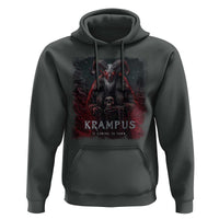 Krampus Is Coming To Town Hoodie Gothic Dark Xmas Gift Horror Holiday - Wonder Print Shop