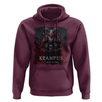 Krampus Is Coming To Town Hoodie Gothic Dark Xmas Gift Horror Holiday - Wonder Print Shop