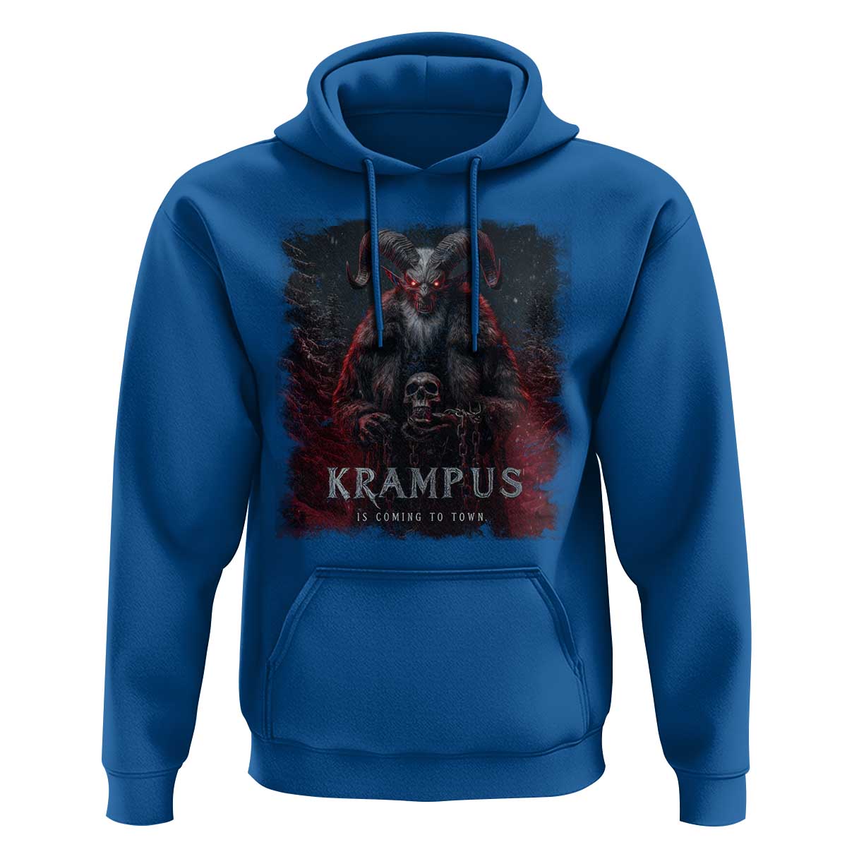 Krampus Is Coming To Town Hoodie Gothic Dark Xmas Gift Horror Holiday - Wonder Print Shop