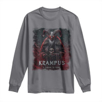 Krampus Is Coming To Town Long Sleeve Shirt Gothic Dark Xmas Gift Horror Holiday - Wonder Print Shop
