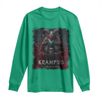 Krampus Is Coming To Town Long Sleeve Shirt Gothic Dark Xmas Gift Horror Holiday - Wonder Print Shop