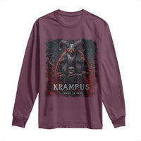 Krampus Is Coming To Town Long Sleeve Shirt Gothic Dark Xmas Gift Horror Holiday - Wonder Print Shop