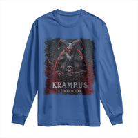 Krampus Is Coming To Town Long Sleeve Shirt Gothic Dark Xmas Gift Horror Holiday - Wonder Print Shop
