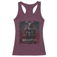 Krampus Is Coming To Town Racerback Tank Top Gothic Dark Xmas Gift Horror Holiday - Wonder Print Shop
