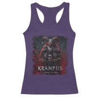Krampus Is Coming To Town Racerback Tank Top Gothic Dark Xmas Gift Horror Holiday - Wonder Print Shop