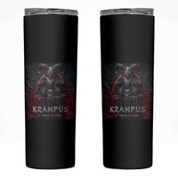 Krampus Is Coming To Town Skinny Tumbler Gothic Dark Xmas Gift Horror Holiday - Wonder Print Shop