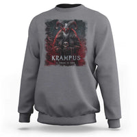 Krampus Is Coming To Town Sweatshirt Gothic Dark Xmas Gift Horror Holiday - Wonder Print Shop