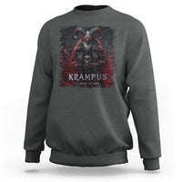 Krampus Is Coming To Town Sweatshirt Gothic Dark Xmas Gift Horror Holiday - Wonder Print Shop