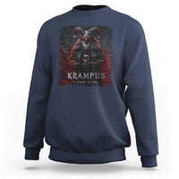 Krampus Is Coming To Town Sweatshirt Gothic Dark Xmas Gift Horror Holiday - Wonder Print Shop