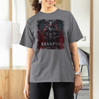 Krampus Is Coming To Town T Shirt For Women Gothic Dark Xmas Gift Horror Holiday - Wonder Print Shop