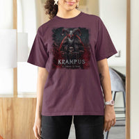 Krampus Is Coming To Town T Shirt For Women Gothic Dark Xmas Gift Horror Holiday - Wonder Print Shop