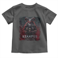 Krampus Is Coming To Town Toddler T Shirt Gothic Dark Xmas Gift Horror Holiday - Wonder Print Shop