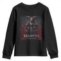 Krampus Is Coming To Town Youth Sweatshirt Gothic Dark Xmas Gift Horror Holiday - Wonder Print Shop