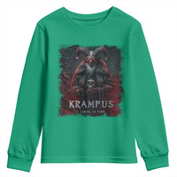 Krampus Is Coming To Town Youth Sweatshirt Gothic Dark Xmas Gift Horror Holiday - Wonder Print Shop