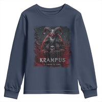 Krampus Is Coming To Town Youth Sweatshirt Gothic Dark Xmas Gift Horror Holiday - Wonder Print Shop