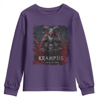 Krampus Is Coming To Town Youth Sweatshirt Gothic Dark Xmas Gift Horror Holiday - Wonder Print Shop