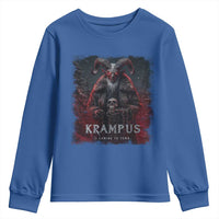 Krampus Is Coming To Town Youth Sweatshirt Gothic Dark Xmas Gift Horror Holiday - Wonder Print Shop