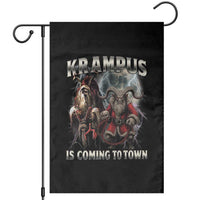 Krampus Is Coming To Town Garden Flag Vintage Gothic Dark Xmas Gift Horror Holiday - Wonder Print Shop